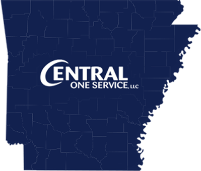 Map of the Central Arkansas service area