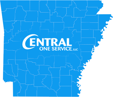 Map of the Central Arkansas service area